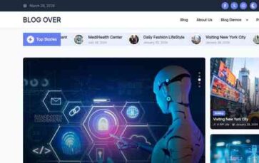 Blog Over Pro (screenshot desktop)