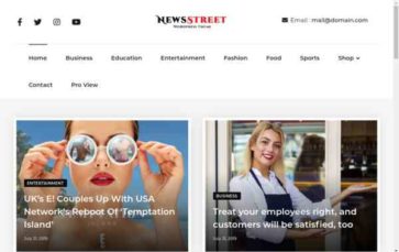 Screenshot Desktop NewsStreet (screenshot desktop)