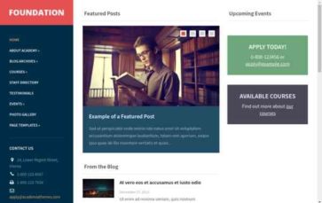 Foundation (AcademiaThemes) (screenshot desktop)