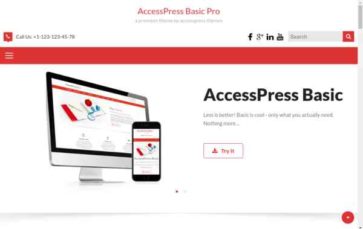 AccessPress Basic Pro (screenshot desktop)