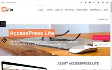 AccessPress Lite (screenshot desktop)