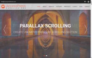 AccessPress Parallax Pro (screenshot desktop)