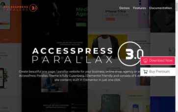 AccessPress Parallax (screenshot desktop)