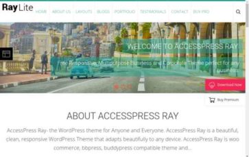 AccessPress Ray (screenshot desktop)