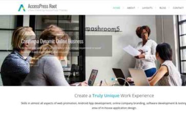 AccessPress Root (screenshot desktop)