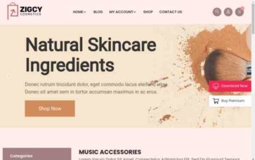 Zigcy Cosmetics (screenshot desktop)