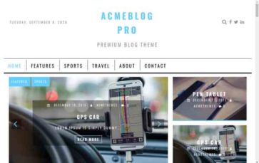 AcmeBlogPro (screenshot desktop)