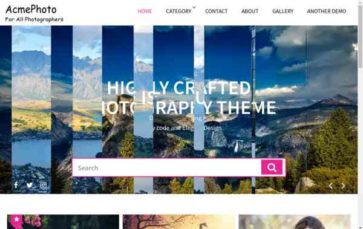 AcmePhoto (screenshot desktop)