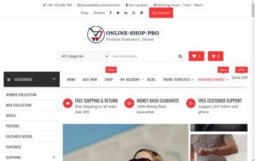 Online Shop Pro (screenshot desktop)