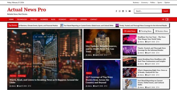 Actual News Pro (Adore Themes)