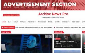 Archive News Pro (screenshot desktop)