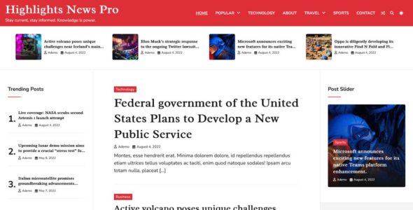 Highlights News Pro (Adore Themes)