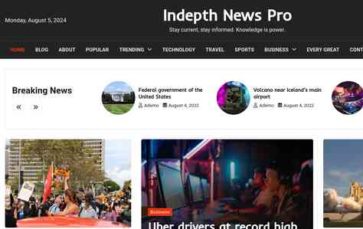 Indepth News Pro (screenshot desktop)