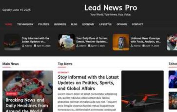 Lead News Pro (screenshot desktop)