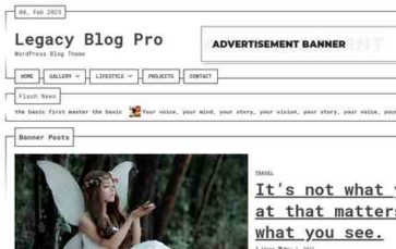 Legacy Blog Pro (screenshot desktop)