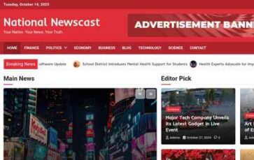 National Newscast (screenshot desktop)