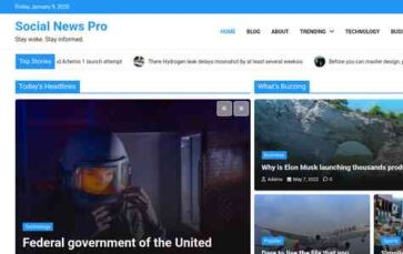 Social News Pro (screenshot desktop)