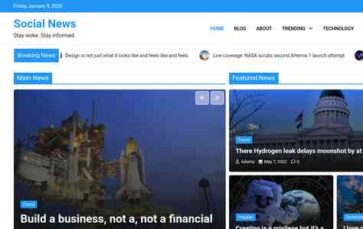 Social News (screenshot desktop)