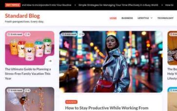 Standard Blog (screenshot desktop)