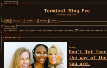 Terminal Blog Pro (screenshot desktop)