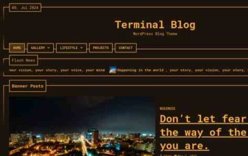 Terminal Blog (screenshot desktop)