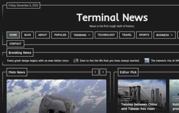 Terminal News (screenshot desktop)