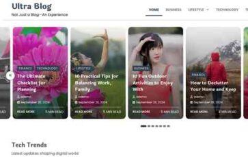 Ultra Blog (screenshot desktop)