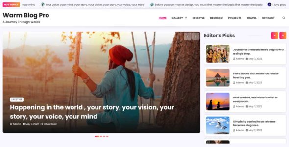 Warm Blog Pro (Adore Themes)