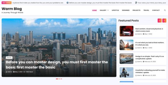 Warm Blog (Adore Themes)