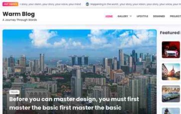 Warm Blog (screenshot desktop)