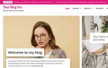 Your Blog Pro (screenshot desktop)