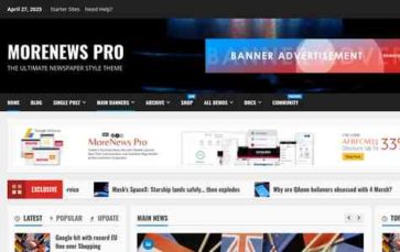 MoreNews Pro (screenshot desktop)
