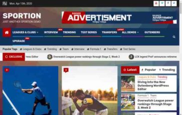 Sportion (screenshot desktop)