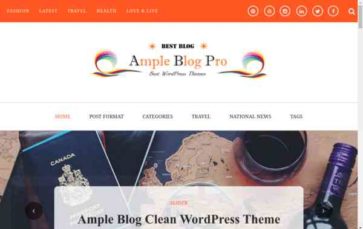 Ample Blog Pro (screenshot desktop)