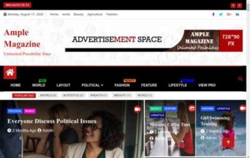 Ample Magazine (screenshot desktop)
