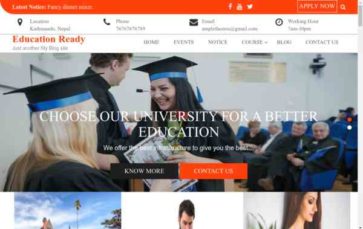Education Ready (screenshot desktop)