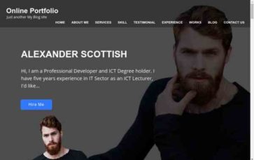 Online Portfolio (screenshot desktop)