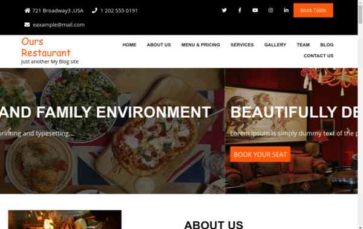 Ours Restaurant (screenshot desktop)