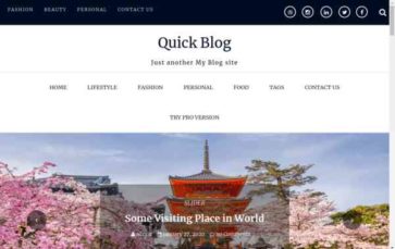 Quick Blog (screenshot desktop)