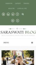 Saraswati Blog (screenshot mobile)