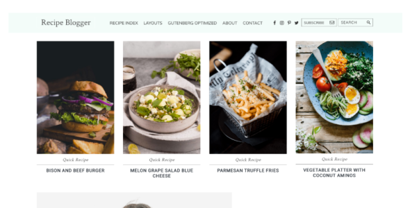 Recipe Blogger (Anchored Design)