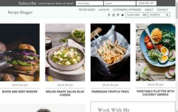 Recipe Blogger (screenshot desktop)