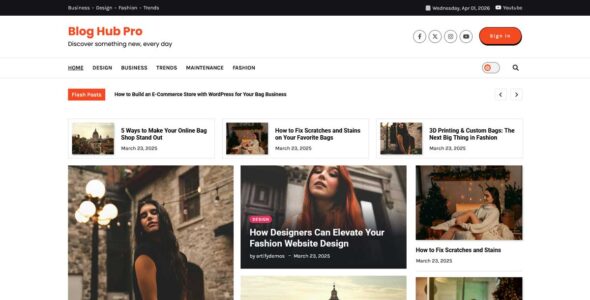 Blog Hub Pro (Artify Themes)