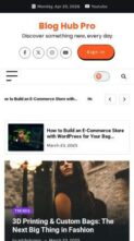 Blog Hub Pro (screenshot mobile)