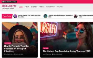 Blog Log Pro (Artify Themes) - (screenshot desktop)
