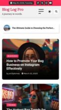 Blog Log Pro (Artify Themes) - (screenshot mobile)