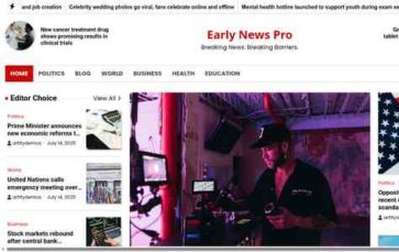 Early News Pro (screenshot desktop)