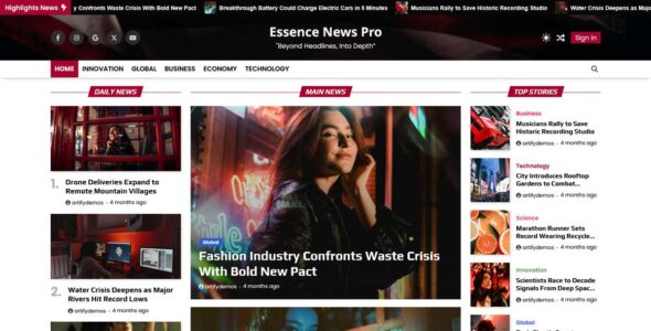 Essence News Pro (Artify Themes)