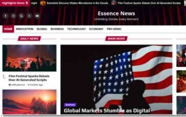 Essence News (screenshot desktop)