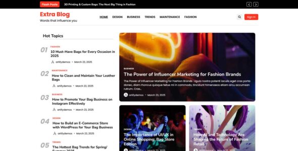 Extra Blog (Artify Themes)